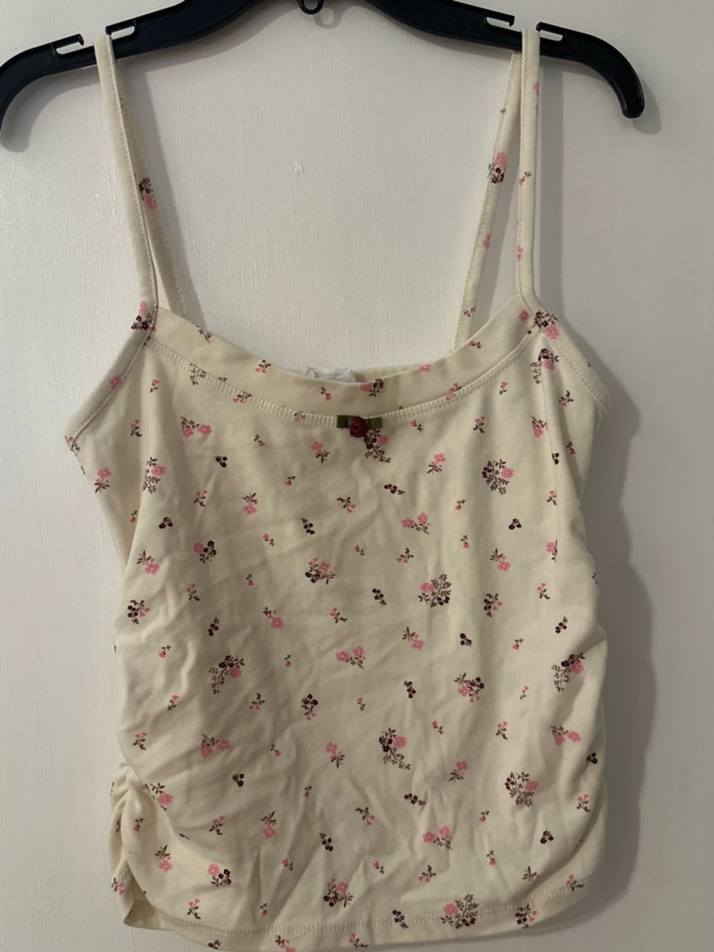 Cotton On Cream Floral Spaghetti-Strap Camisole